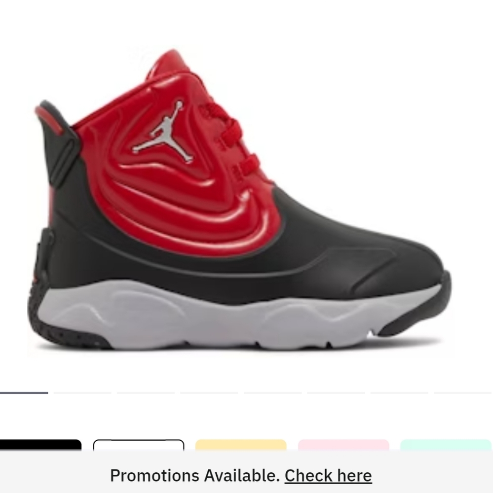 Jordan Drip 23 Rain Boot Black Red  CT5799-006 Baby size 4